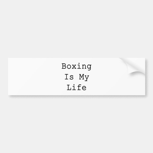 Autocollant De Voiture La boxe est ma vie (Devant)