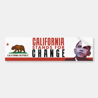 Autocollant De Voiture La Californie représente le changement - adhésif