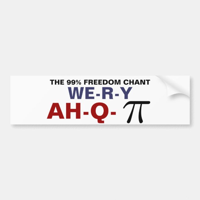 AUTOCOLLANT DE VOITURE LA CHANT DE LIBERTÉ À 99 % (Devant)