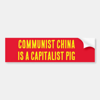 Autocollant De Voiture LA CHINE COMMUNISTE EST UN PIG CAPITALISTE.Sticker
