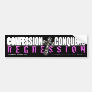 Autocollant De Voiture La confession conquiert la régression