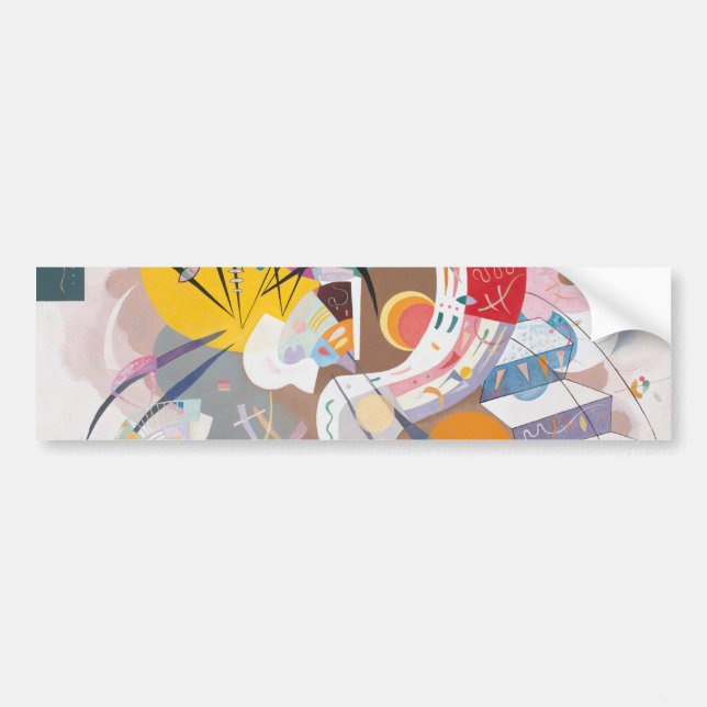 Autocollant De Voiture La courbe dominante de Kandinsky Abstraite (Devant)