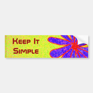 Autocollant De Voiture La fleur sauvage le gardent bumpersticker simple