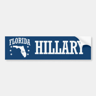 AUTOCOLLANT DE VOITURE LA FLORIDE POUR HILLARY