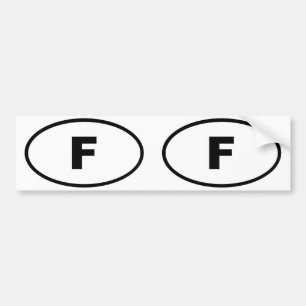 Autocollant De Voiture La France - F - ovale européen