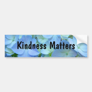 Autocollant De Voiture La gentillesse importe floral bleu d'adhésifs pour