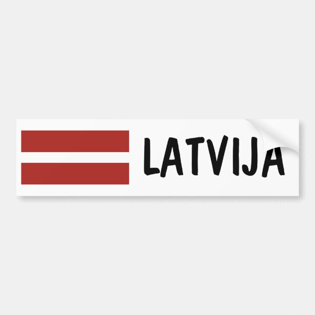 Autocollant De Voiture La Lettonie (Devant)