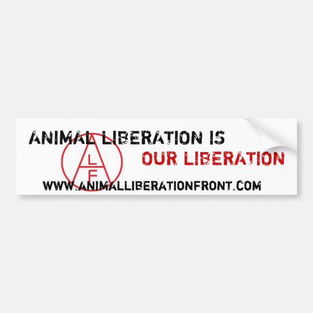 Autocollant De Voiture La libération animale d'ALF est notre libération (Devant)
