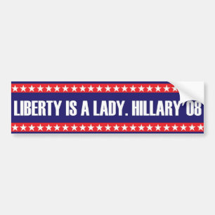 Autocollant De Voiture La liberté est Madame. Hillary'08