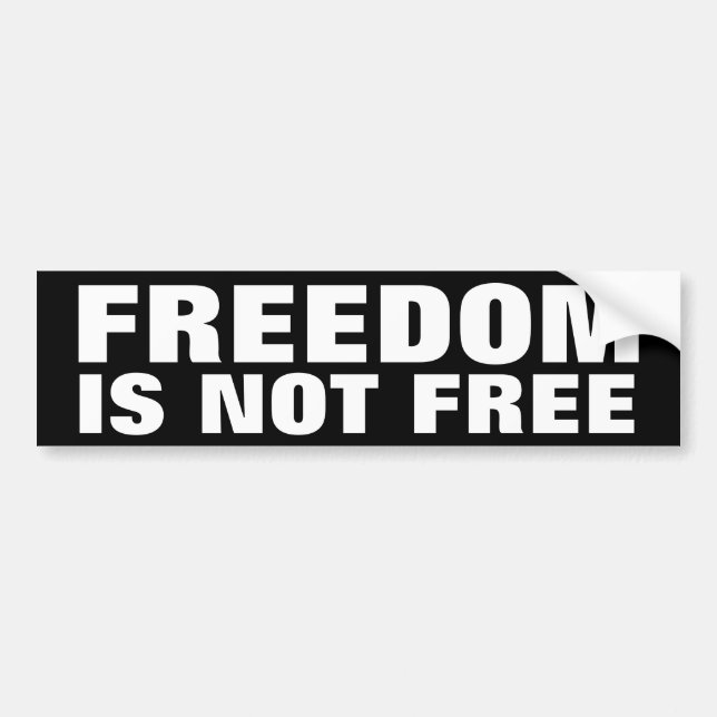 Autocollant De Voiture La liberté n'est pas libre (Devant)