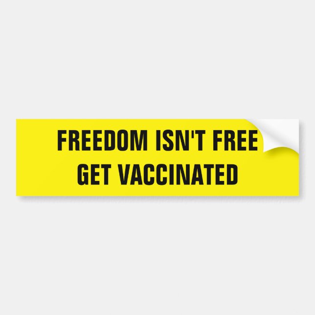 AUTOCOLLANT DE VOITURE LA LIBERTÉ N'EST PAS LIBRE (Devant)