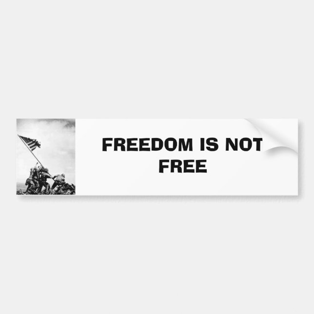 AUTOCOLLANT DE VOITURE LA LIBERTÉ N'EST PAS LIBRE (Devant)