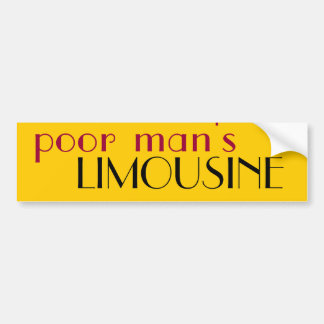 Autocollant De Voiture la limousine de pauvre homme