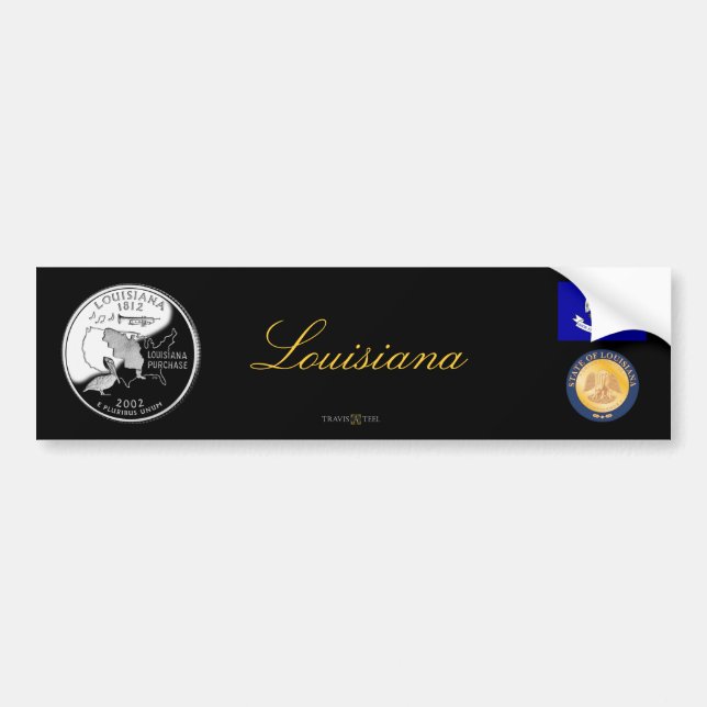 AUTOCOLLANT DE VOITURE LA LOUISIANE (Devant)