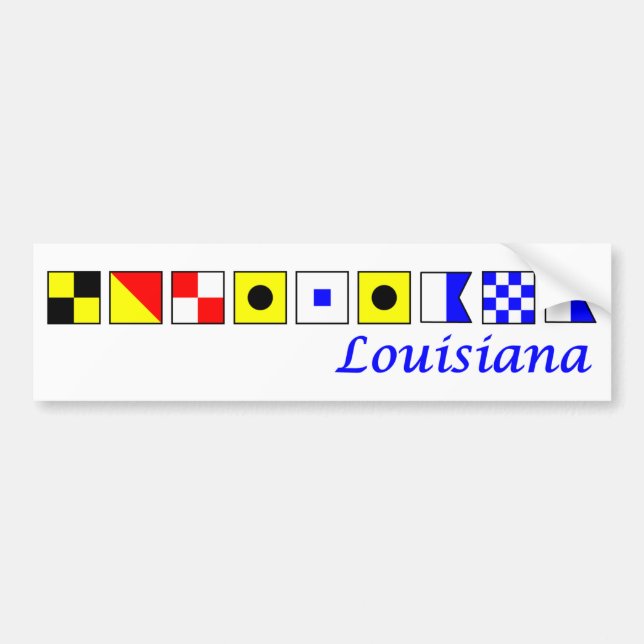 Autocollant De Voiture La Louisiane a orthographié dans l'alphabet (Devant)