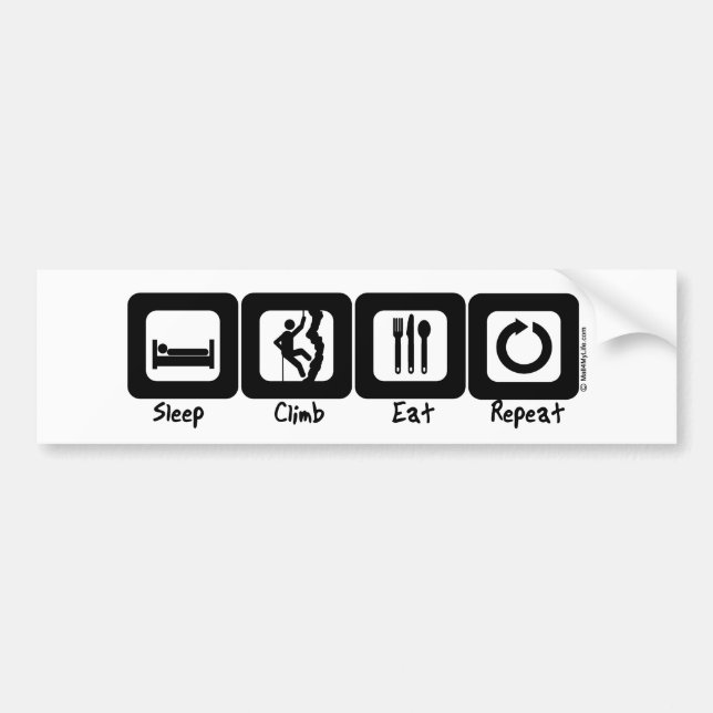 Autocollant De Voiture La montée de sommeil mangent la répétition (Devant)