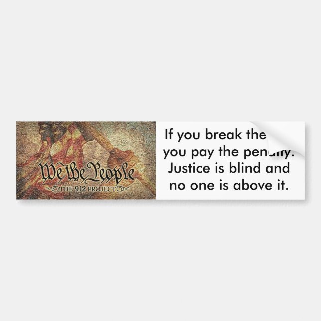 Autocollant De Voiture La mosaïque du projet 9-12 et les 9 principes (Devant)