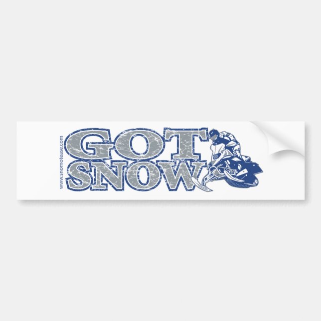 Autocollant De Voiture La Neige-Bumper-Bluegrey (Devant)