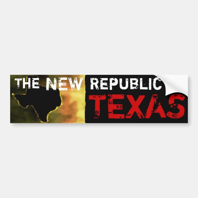 Autocollant De Voiture La nouvelle République du Texas (Devant)