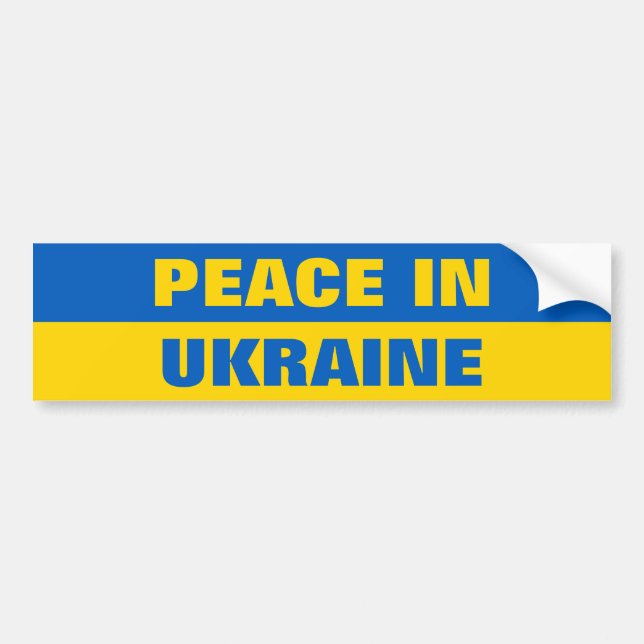 AUTOCOLLANT DE VOITURE LA PAIX EN UKRAINE BUMPER STICKER (Devant)