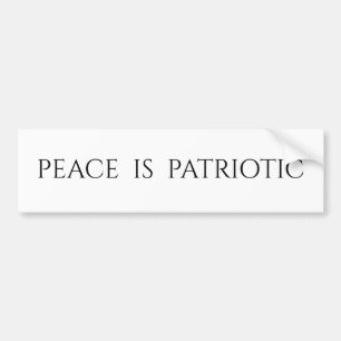Autocollant De Voiture La paix est patriotique