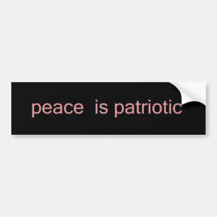 Autocollant De Voiture La paix est patriotique