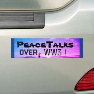 Autocollant De Voiture La Paix parle de WW3 !