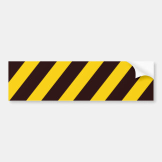 Autocollant De Voiture La précaution barre - jaune noir - le risque de