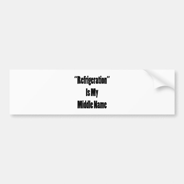 Autocollant De Voiture La réfrigération est mon deuxième prénom (Devant)