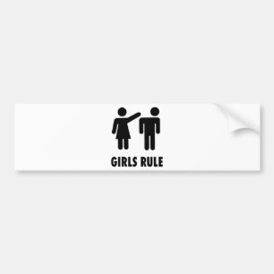 Autocollant De Voiture La règle des filles