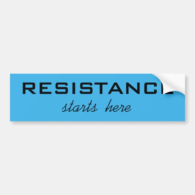 Autocollant De Voiture La résistance commence ici-déclaration de protesta (Devant)