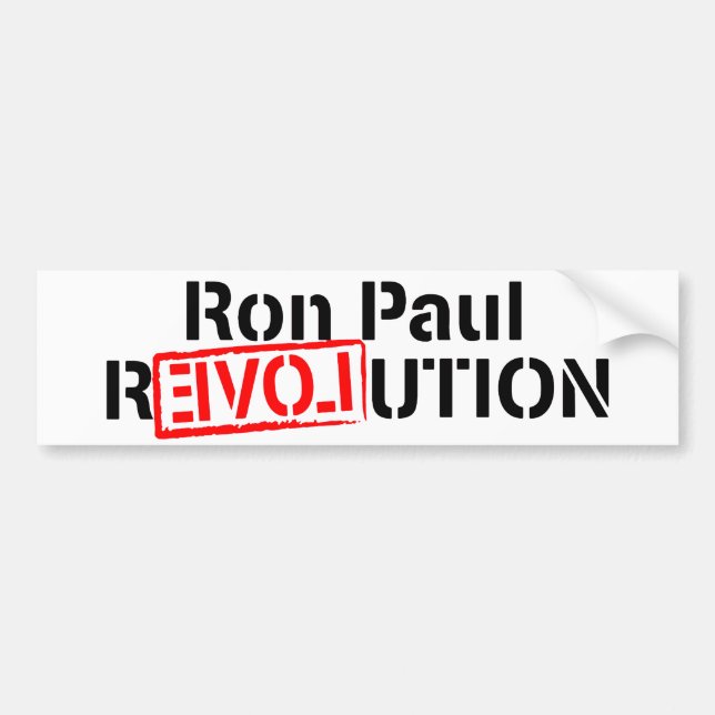Autocollant De Voiture La révolution de Ron Paul continue (Devant)