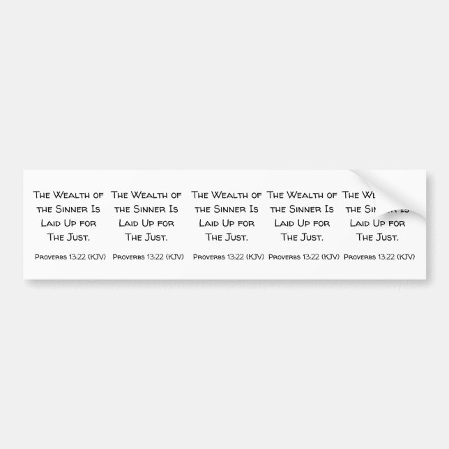 Autocollant De Voiture La richesse du Sinner est mise à profit pour le Ju (Devant)