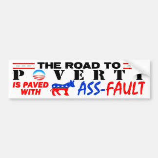Autocollant De Voiture La route à la pauvreté !