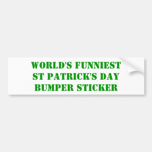 Autocollant De Voiture La Saint Patrick la plus drôle du monde (Devant)