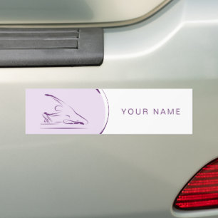 Autocollant De Voiture La sirène de Pilates pose sur le réformateur Cou