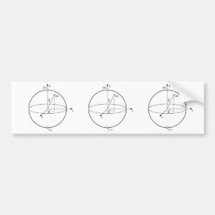 Autocollant De Voiture La sphère   Quantum de Bloch a mordu la