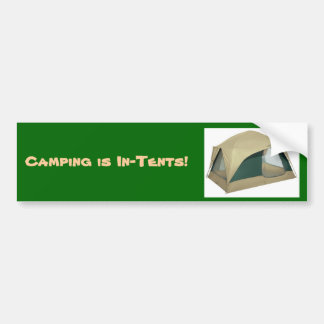 Autocollant De Voiture la tente, campant est des intentions ! - Customisé