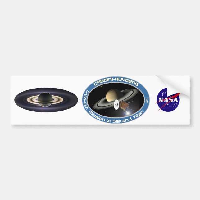 AUTOCOLLANT DE VOITURE LA TERRE DE CASSINI (Devant)