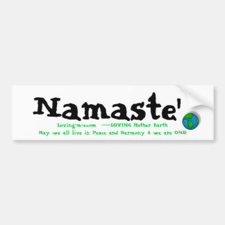 Autocollant De Voiture la terre, Namaste', Loving-m-e.com  ----Mot