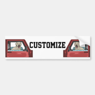 Autocollant De Voiture Lab Dog Riding Shotgun Thunder_Cove