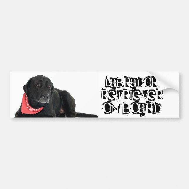 Autocollant De Voiture Labrador retriever à bord (Devant)