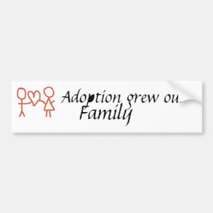 Autocollant De Voiture L'adoption a élevé notre pare-chocs de famille