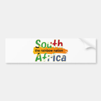 Autocollant De Voiture L'Afrique du Sud : la nation d'arc-en-ciel