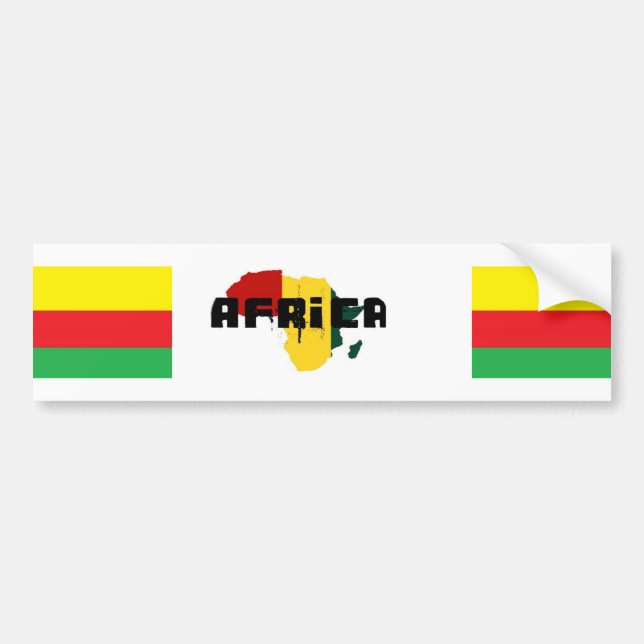 Autocollant De Voiture l'Afrique rasta (Devant)