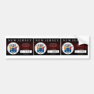 Autocollant De Voiture Laiss de chasse de zombi de New Jersey