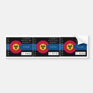 Autocollant De Voiture Laiss de chasse de zombi du Colorado