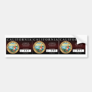 Autocollant De Voiture Laiss V.2 de chasse de zombi de la Californie