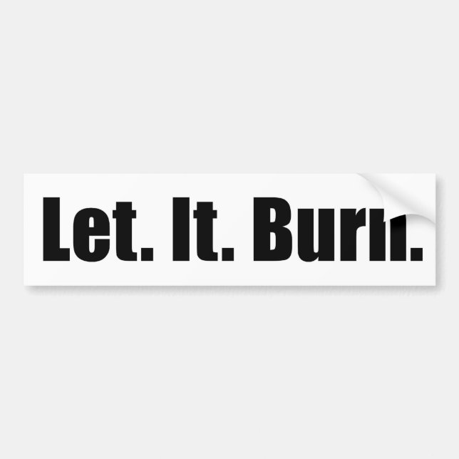 Autocollant De Voiture Laissé. Il. Brûlure. bumpersticker (Devant)