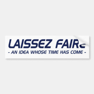 Autocollant De Voiture Laissez Faire Bumpersticker - blanc